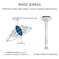 thumbnail image 5 of Rosec Jewels London Blue Topaz Promise Ring for Women - 4X8 mm - Celtic Knot Ring - AAA Quality Certified - Ready to Gift, 10K White Gold, US 5.00, 5 of 8