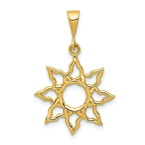 FB Jewels 14K Yellow Gold Sun Charm