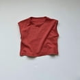 thumbnail image 3 of toraway Toddler Baby Boy And Girl Summer Round Neck Sleeveless Solid Color Tank Top Cute Home Wear Red 80, 3 of 5