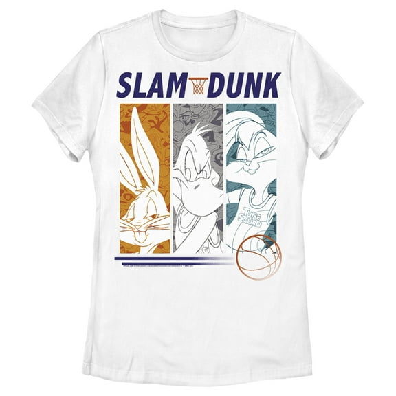 Women's Space Jam: A New Legacy Slam Dunk  Graphic Tee White X Large