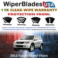thumbnail image 2 of 2012 Suzuki Grand Vitara Beam Wiper Blades Wipers w/1yr Warranty (Set of 2) (WiperBladesUSA), 2 of 5