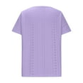 thumbnail image 5 of Raeneomay Oversized T Shirts for Women V Neck Solid Color Court Lock Short-Sleeved Tops, 5 of 6