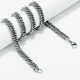 thumbnail image 6 of CUKIXA Men's Titanium Steel Twist Chain Necklace - 3/5/7/9mm Stainless Steel Cuban Link Chain, 18-28 Inch Minimalist Jewelry for Men, 6 of 9