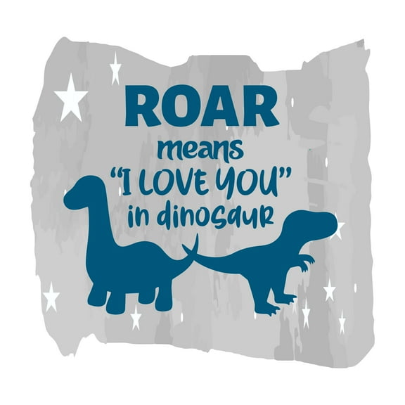 Roar Means I Love You In Dinosaur Cartoon Dinosaurs Kids Room Vinyl Wall Design Wall Art Sticker Designs Vinyl Stickers For Home House Walls Rooms Windows Bedroom Decoration Size (20x20 inch)