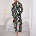 thumbnail image 6 of Goofa Parrot Printed Women’s 2 Piece Pajama Set Super,Pajamas Women's Long Sleeve Sleepwear Soft Button Down Loungewear Pjs Lounge Set Nightwear-Large, 6 of 9