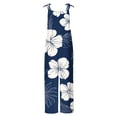 thumbnail image 5 of Gamivast Linen Summer jumpsuit for Women Floral Print Adjustable Strap Jumpsuit Bib Overalls Loose Fit Wide Leg Pants Breathable Soft Comfy Beach Holiday Outfit, 5 of 5