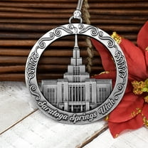 Saratoga Springs Utah Temple Antique Silver Zinc Alloy Ornament by Ringmasters
