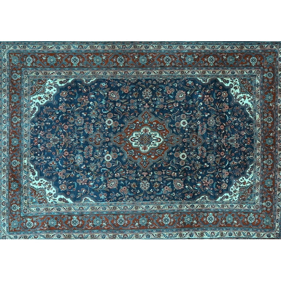Ahgly Company Indoor Rectangle Persian Light Blue Traditional Area Rugs, 3' x 5'
