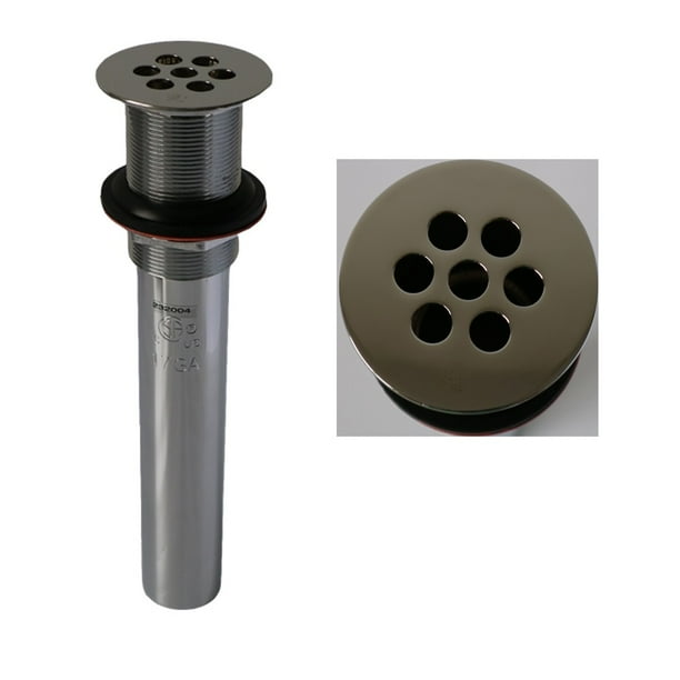 1 ¼” x 8”, 20 gauge Cast Brass Open Grid Drain Assembly for Bathroom