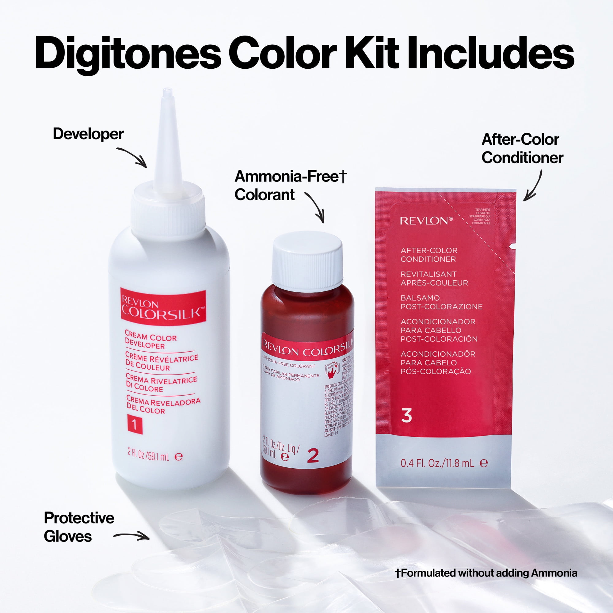 Revlon ColorSilk Digitones Permanent Hair Color with Keratin, Pastel Lavender, 1 count
