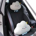 thumbnail image 4 of Cojín de cintura para coche con diseño de nube, bonito y fresco, con diseño de arcoíris, para reposacabezas y cuello, serie Sunny, 17 x 28/30 x 42 cm, 4 of 5
