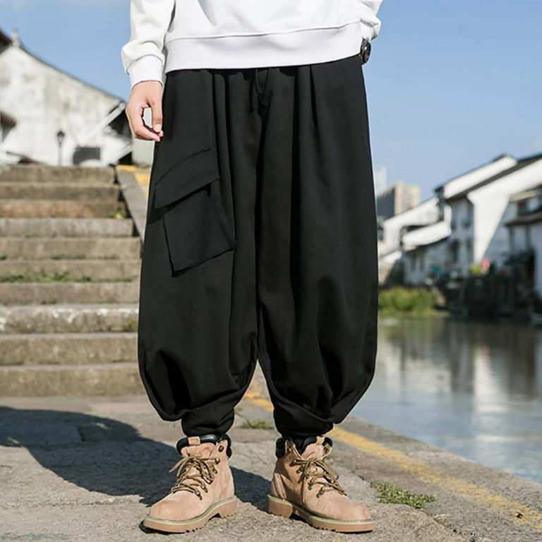Men's Cotton Cargo Combat Shorts Pants Baggy Cropped Trousers Loose Fit  Casual D