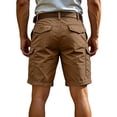 thumbnail image 4 of Nestiefly Cargo Shorts for Men Relaxed Fit Casual Comfy Work Hiking Lightweight Shorts with Pockets Travel Lounge Short Cargo Pants Z-Coffee L, 4 of 8