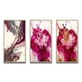 thumbnail image 2 of Designart "Celebrating in Raspberry Tones II" Abstract Liquid Ink Framed Wall Art Set Of 3 - Pink Modern Frame Gallery Wall Set For Home Decor, 2 of 6
