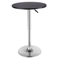 thumbnail image 3 of Costway Set de 2 Tables de Bar Rondes Modernes Réglables Comptoir Bistro Pub Pivotant en Bois, 3 of 5