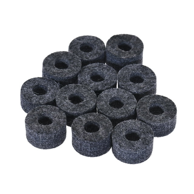 Arandelas De Fieltro 12 unids Fieltros Platillo Hi-Hat Clutch Felt Drum Set Platillo Soporte Felt Washer Pequeño tamaño Gris