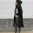 thumbnail image 2 of Usmixi Winter Sweater Coat for Women Womens Sweater Cardigan Loose Casual Solid Open Front Long Sleeve Hooded Outwear Fall Comfy Knit Cabled Cardigan Coats Casual Sweater Coat, 2 of 6