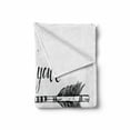 thumbnail image 2 of Inspirational Soft Flannel Fleece Throw Blanket, Hand-Drawn Lettering Follow Your Heart on Grungy Background, Cozy Plush for Indoor and Outdoor Use, 50" x 60", Black and White, by Ambesonne, 2 of 6