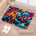thumbnail image 5 of Graffiti Polyester Non-Slip Machine Washable Office Rug Door Rug Floor Mats, 5 of 6