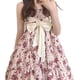thumbnail image 1 of Vestido sin mangas para mujer Ticfox con estampado floral y lazo en la parte delantera, 1 of 13