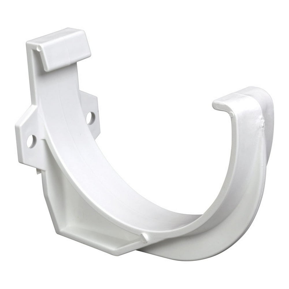 Plastmo Classic 5 in. W White Vinyl Half Round Gutter Bracket Walmart