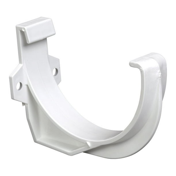 Plastmo Classic 5 in. W White Vinyl Half Round Gutter Bracket Walmart