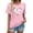 D110/Pink, variant on Afdoent Womens Tops Fashion Casual Printing Shirts Crew Neck Short Sleeve Tee Tops Tunic T Shirt For Women Classic