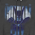 thumbnail image 2 of Batman: Caped Crusader Gotham City Unisex Adult Pull-Over Heather Hoodie, Black Heather, 3X-Large, 2 of 4