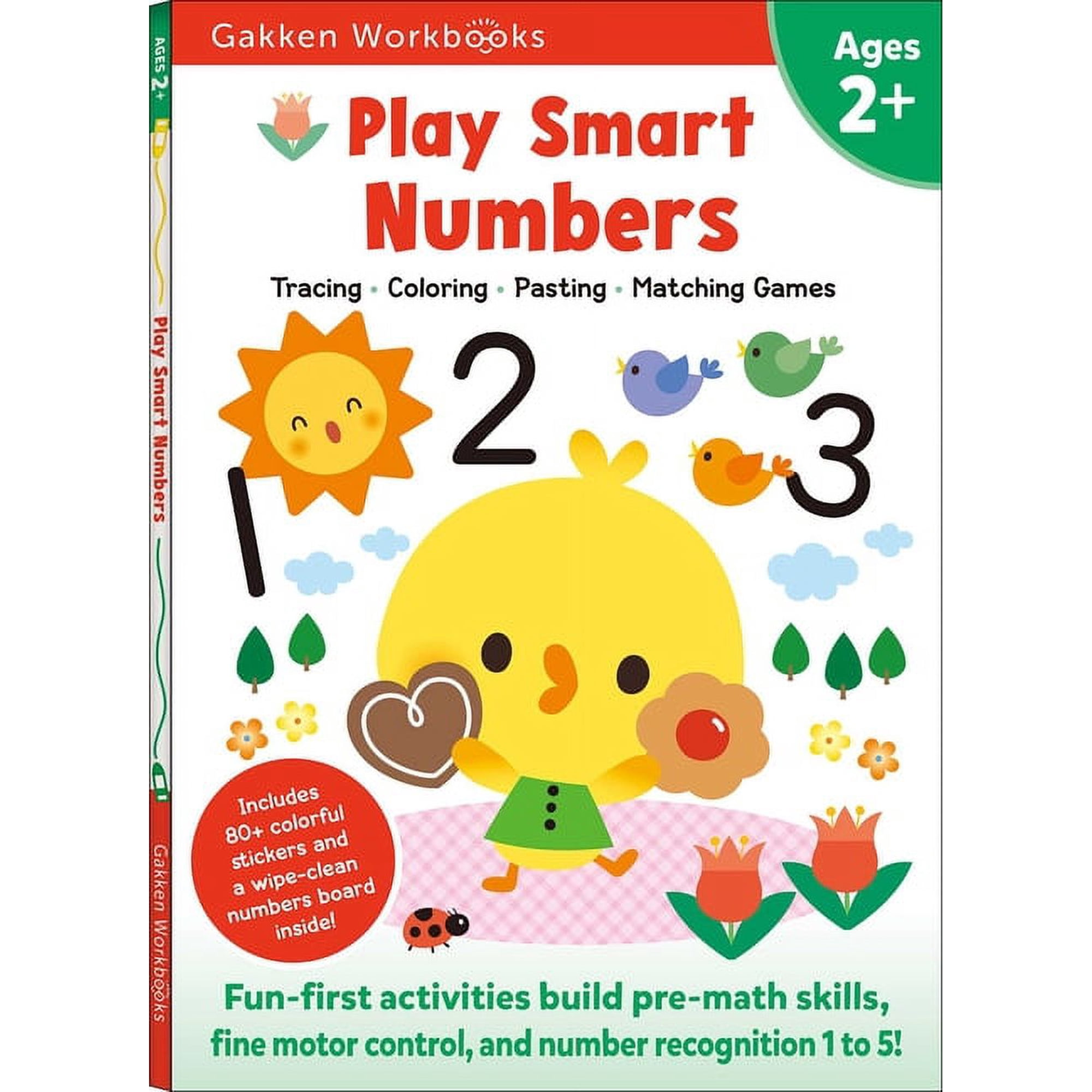 Play Smart Play Smart Numbers Age 2+: Preschool Activity Workbook with Stickers for Toddler Ages 2, 3, 4: Learn Pre-Math Skills: Nu, (Paperback)