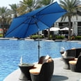 thumbnail image 1 of Costway Parasol de Patio 9 Pi Parasol de Marché en Acier Inclinable avec Manivelle Extérieur Cour Jardin Bleu, 1 of 10