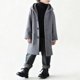 thumbnail image 4 of Abrigo y chaquetas casuales con capucha de manga larga para niños, abrigo con capucha de color liso con bolsillos y botones para adultos, chaqueta cálida informal de invierno, blusa de poliéster para, 4 of 9