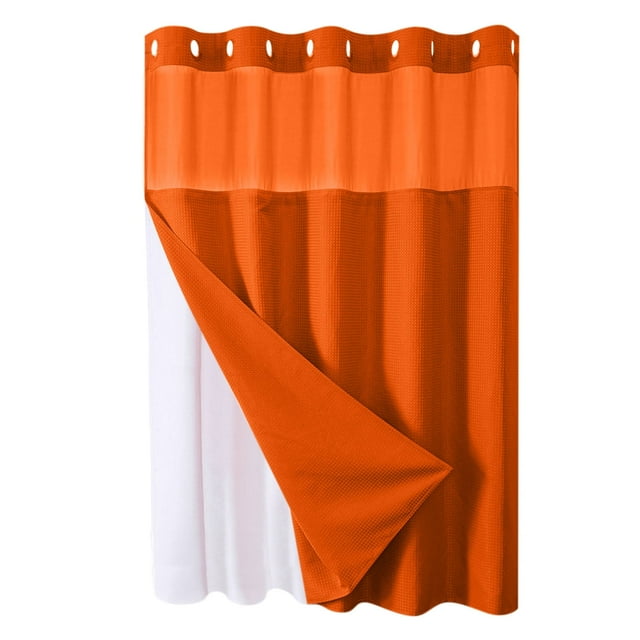 Anneaux de Rideau de Douche Étoile Pleine Simple Double Grand Anneau Rideau de Douche Réversible pour Salles de Bain Tissu Polyester Robuste Rideaux de Douche Rideaux de Douche pour Salle de Bain