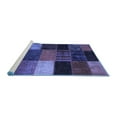 thumbnail image 2 of Ahgly Company Machine Washable Indoor Rectangle Patchwork Blue Transitional Area Rugs, 2' x 3', 2 of 4