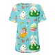 thumbnail image 4 of ICHUANYI Clearance Easter Day Women's Ladies O-Neck Loose Tops Casual Print T-Shirts Short Sleeve Blouse(Green, L) Ichuanyi Ichuanyi, 4 of 4
