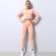 thumbnail image 5 of Women Sport Fitness Yoga Outfit 4 Colors Nylon Fabric Slim Fit Yoga Clothing Set for Running Dancing Volleyball, 5 of 5