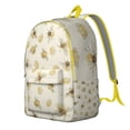 thumbnail image 4 of Cute Bee Hive Backpack – Honeycomb Pattern Bookbag with Queen Bee and Honey Design for Bee Fans, 4 of 5