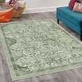 thumbnail image 2 of Vintage Decorative Rug, Classic Themed Oriental Style Royal Ornaments Boho Curly and Leafy Details Art, Quality Carpet for Bedroom Dorm and Living Room, 6 Sizes, Pastel Green, by Ambesonne, 2 of 4