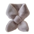 thumbnail image 1 of Scarf Women Scarf Solid Color Fuzzy Faux Rabbit Fur Thicken Neck Wrap for Outdoor, 1 of 6