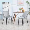 thumbnail image 4 of HOMCOM Dining Chairs Set of 2, Upholstered Velvet Kitchen Chairs with Back, 4 of 10