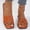 Orange, variant on Womens Fashionable Solid Color Flat Slide Sandals, Square Toe Thong Dressy Flat Sandals, Casual Comfortable Home Slippers, Lightweight Breathable Slides forWalking Shoes