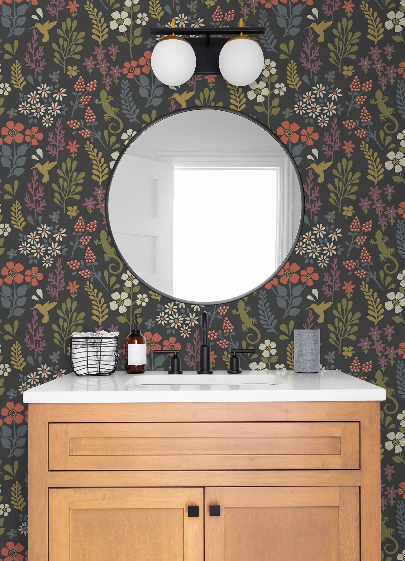 Advantage Karina Charcoal Meadow Wallpaper