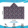 thumbnail image 2 of Dark Unicorn Rainbow Cloud Pattern Hooded Bath Towel，50"x30" for Ages 3 To 12 Kids, Quick Dry Lightweight Soft Microfiber Hood Beach Towel Cover Up for Kids, 2 of 7