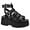 Black, variant on READYSALTED Women's Chunky Goth Platform Sandals Buckle Ankle Strap Gladiator Sandals Block Heel(White,Size 8)
