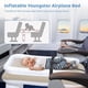 thumbnail image 3 of Cama de avión para jóvenes, cama de viaje inflable para los más pequeños, cómodo colchón flocado, colchón de aire con cinturón de seguridad y bomba para asientos de coche, avión, tren, 3 of 8