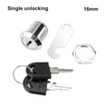 thumbnail image 3 of relayinert Zinc Alloy Cam Lock With 2 Keys For Cabinet And Drawer Drawer Cabinet Cabinet Lock Mailbox Lock 16mm Single unlocking, 3 of 6