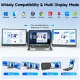 thumbnail image 5 of Laptop Screen Extender, 14-Inch Triple Screen Laptop Monitor with Foldable Stand & Speakers, Compatible with 13-17.3" Laptops with USB-C/HDMI Port for Windows/Mac/Chrome/Switch/PS5, Plug and Play, 5 of 9