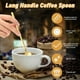 thumbnail image 3 of Cuchara de té helado de mango largo, cucharas para mezclar cócteles, cucharas de café de acero inoxidable, juego de 6, 3 of 5
