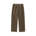 thumbnail image 4 of WAVSUF Regular Fit Cargo Pants for Men's Multiple Pockets Long Pants New Casual Tight Loose Drawstring Elasticity Pants Coffee Size XL, 4 of 7