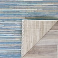 thumbnail image 4 of Couristan 2.25' x 7.75' Striped Indoor Outdoor Area Throw Rug Runner - Blue and Gray, 4 of 5