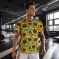 thumbnail image 3 of Wukai Sunflowers Print Men's Short-Sleeved Mesh T-Shirt,Quick-Dry Short Sleeve Workout T-Shirt-XX-Large, 3 of 8